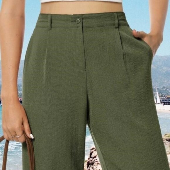 Airmenty Wide Leg Pants High Waisted - 30 - Picture 3 of 4